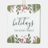 Winter Greenery Foliage Foto Keramikornament (Links)