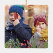 Winter Greenery Foliage Foto Keramikornament (Rückseite)