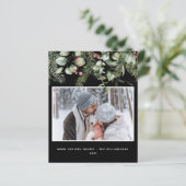 Winter Greenery | Foto Foto Budget Holiday Card (Stehend Vorderseite)