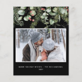Winter Greenery | Foto Foto Budget Holiday Card (Vorderseite)