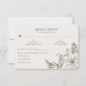 Winter Greenery Green Moss RSVP Card Optionen zum  Karte (Vorderseite)