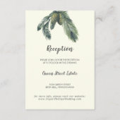 Winter Greenery | Hochzeitsempfang für Elfenbein Begleitkarte (Vorderseite)