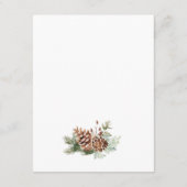 Winter Greenery Holiday Wedding Enclosure Cards Begleitkarte (Rückseite)