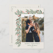 Winter Greenery Ivory Foto Weihnachten (Vorne/Hinten)