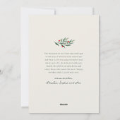 Winter Greenery Ivory Foto Weihnachten (Rückseite)