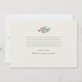 Winter Greenery Ivory Foto Weihnachten (Rückseite)