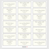 Winter Greenery|Ivory Wedding Guest Address Labels (Blatt)
