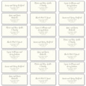 Winter Greenery|Ivory Wedding Guest Address Labels (Vorderseite)