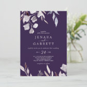 Winter Greenery | Lässige Hochzeit Einladung (Stehend Vorderseite)