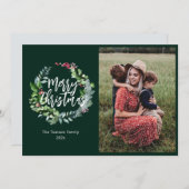 winter greenery photo holiday card feiertagskarte (Vorne/Hinten)