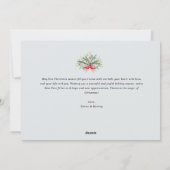 winter greenery photo holiday card feiertagskarte (Rückseite)