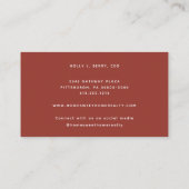 Winter Greenery Pine and Berries Holiday Business Visitenkarte (Rückseite)