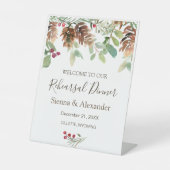 Winter Greenery Pine Holly Probe Dinner Sockelschild (Vorderseite)