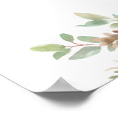 Winter Greenery Pine Probe Abendessen Willkommensz Poster (Ecke)