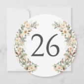 Winter Greenery Pine Tree Wreath Tischnummer (Vorderseite)