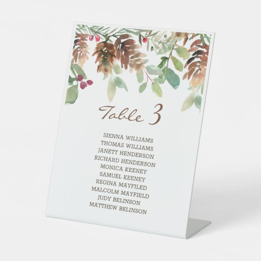 Winter Greenery Pine und Holly Sockelschild (Vorderseite)