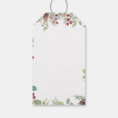 Winter Greenery Pine Wedding Vielen Dank Geschenkanhänger (Rückseite)