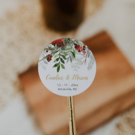 Winter Greenery Umschlag Aufkleber Gefallen Sticke