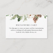 Winter Greenery und Pinecone Custom Enclosure Card Begleitkarte (Vorderseite)