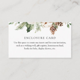 Winter Greenery und Pinecone Custom Enclosure Card Begleitkarte