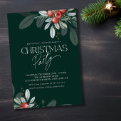 Winter Greenery Urlaub Weihnachten Party Einladung