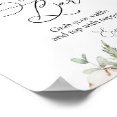 Winter Greenery Waffle Bar Pedestal Schild (Ecke)