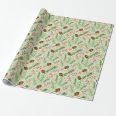 Winter Greenery Watercolor Geschenkpapier (Ungerollt)