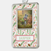 Winter Greenery Watercolor Rahmen-Ornament Silber (Links)