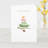 Winter Greenery Watercolor Weihnachtsbaum Karte (Gelbe Blume)