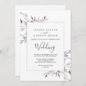 Winter Greenery Wedding Einladung (Vorne/Hinten)