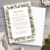 Winter Greenery Wedding Enclosure Cards Einladung