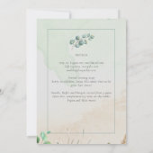 Winter Greenery Wedding RecEPTION Abend nur Inv. Einladung (Rückseite)