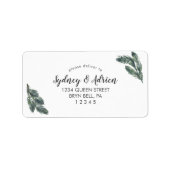 Winter Greenery Wedding RSVP Adressetikett (Vorne)