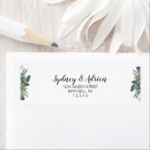 Winter Greenery Wedding Rücksendeadresse (Insitu)