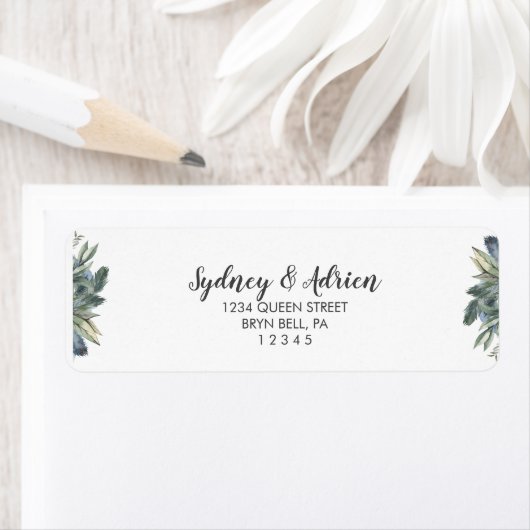 Winter Greenery Wedding Rücksendeadresse (Insitu)