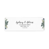 Winter Greenery Wedding Rücksendeadresse (Vorne)