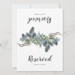 Winter Greenery Wedding vorbehaltenes Zeichen