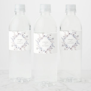 Winter Greenery Wedding Wasserflaschenetikett