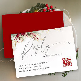 Winter Greenery Weihnachten Red Green QR Reply Car