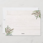 Winter Greenery Weihnachtsfotokarte Feiertagskarte (Rückseite)