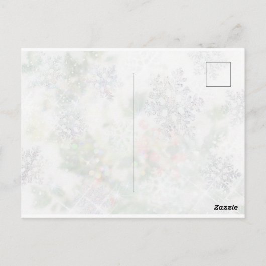 Winter Greenery Wreath Kardinal Bird Postkarte (Rückseite)