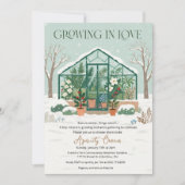 Winter Greenhouse Baby Shower Invitation Einladung (Vorderseite)