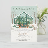 Winter Greenhouse Baby Shower Invitation Einladung (Stehend Vorderseite)