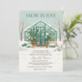 Winter Greenhouse Bridal Shower Invitation Einladung (Stehend Vorderseite)