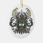 Winter-Greenman Verzierung Keramik Ornament (Rechts)