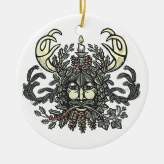 Winter-Greenman Verzierung Keramik Ornament