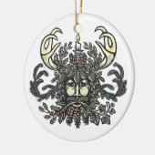Winter-Greenman Verzierung Keramik Ornament (Links)