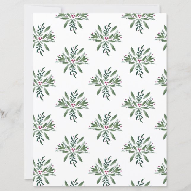 Winter Greens and Berries Scrapbook paper (Vorderseite)