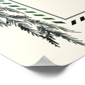 Winter Greens Garland Wedding Welcome Ivory Poster (Ecke)