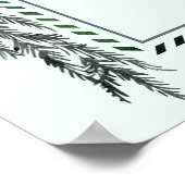 Winter Greens Garland Wedding Welcome Mint Green Poster (Ecke)